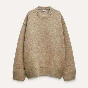 Zara Tan Crew Neck Sweater